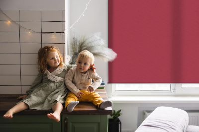 Fabric roller blind for window Claret
