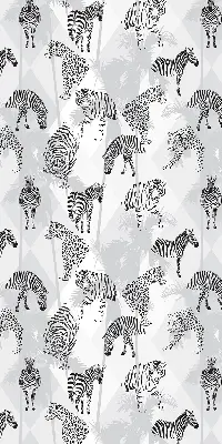 Blackout roller blind gray animals print