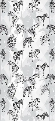Blackout roller blind gray animals print