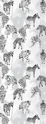 Blackout roller blind gray animals print