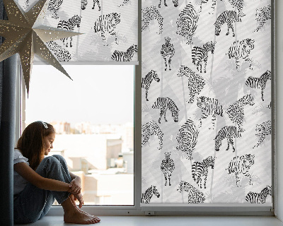 Blackout roller blind Gray animals