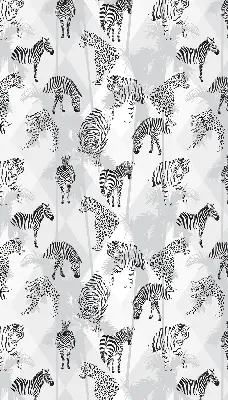 Blackout roller blind gray animals print