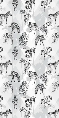 Blackout roller blind gray animals print