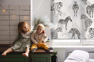 Blackout roller blind Gray animals