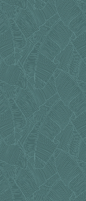 Blackout roller blind for window Green palm leaves