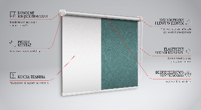 Blackout roller blind for window Green palm leaves