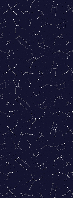 Fabric roller blind for window Constellation of stars