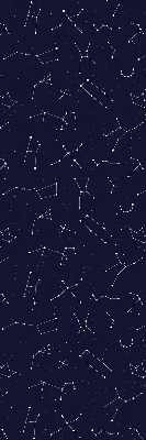 Fabric roller blind for window Constellation of stars