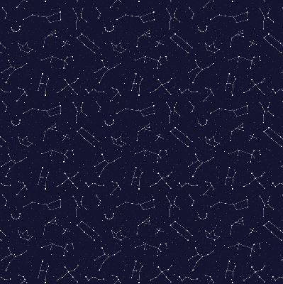 Fabric roller blind for window Constellation of stars