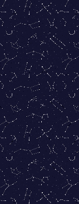 Fabric roller blind for window Constellation of stars