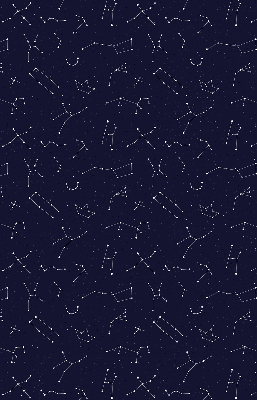 Fabric roller blind for window Constellation of stars