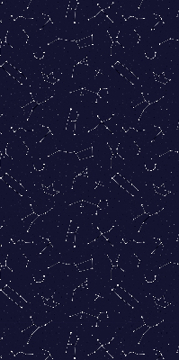 Fabric roller blind for window Constellation of stars