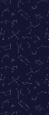 Fabric roller blind for window Constellation of stars
