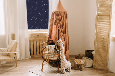 Fabric roller blind for window Constellation of stars