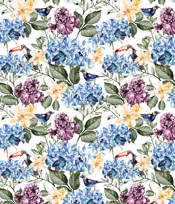 Blackout roller blind for window Toucans and flowers