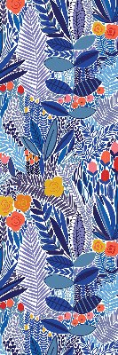 Fabric roller blind for window Colorful plants