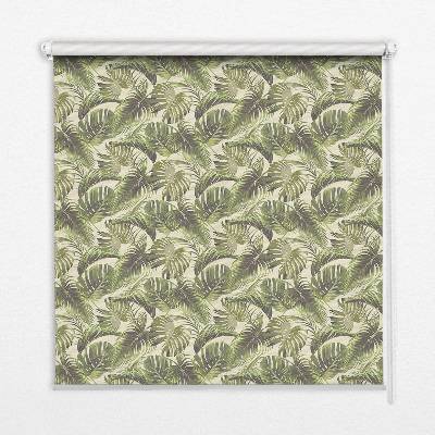 Blackout roller blind Flower leaves