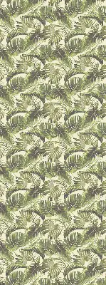 Blackout roller blind with a flower leaves pattern