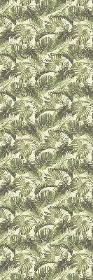 Blackout roller blind with a flower leaves pattern