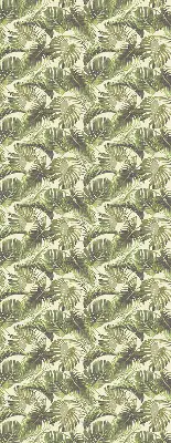 Blackout roller blind with a flower leaves pattern