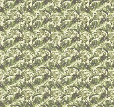 Blackout roller blind with a flower leaves pattern