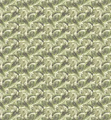 Blackout roller blind with a flower leaves pattern