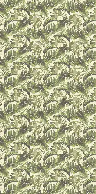 Blackout roller blind with a flower leaves pattern