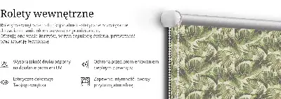 Blackout roller blind with a flower leaves pattern