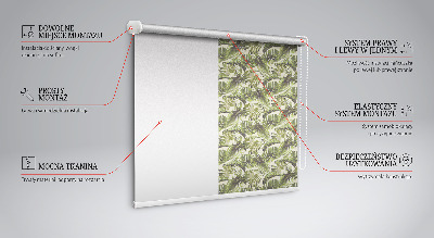 Blackout roller blind Flower leaves