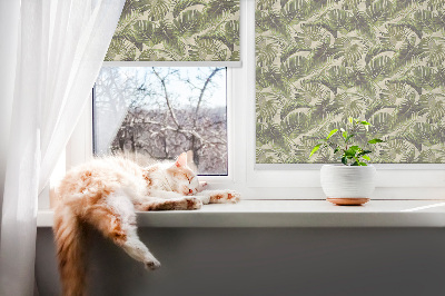 Blackout roller blind Flower leaves