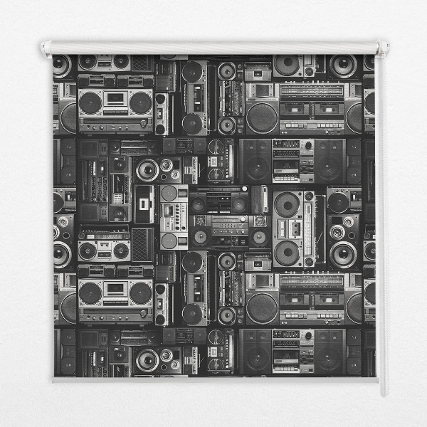 Blackout roller blind for window Radio speakers