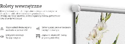 Fabric roller blind for window little flowers pattern