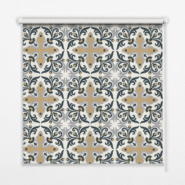 Blackout roller blind Moroccan tile