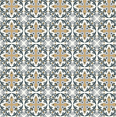 Blackout roller blind Moroccan tile