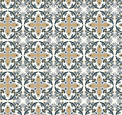 Blackout roller blind Moroccan tile
