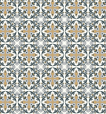 Blackout roller blind Moroccan tile