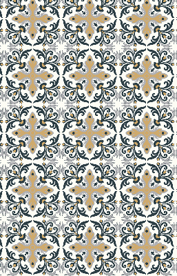 Blackout roller blind Moroccan tile
