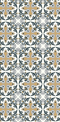 Blackout roller blind Moroccan tile