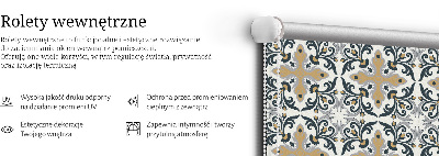 Blackout roller blind Moroccan tile