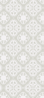 Blackout roller blind with moroccan tile print