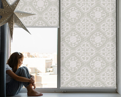 Blackout roller blind for window Moroccan tile