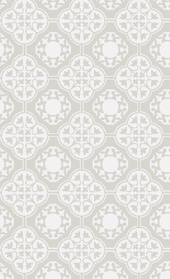 Blackout roller blind with moroccan tile print