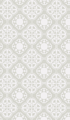Blackout roller blind with moroccan tile print