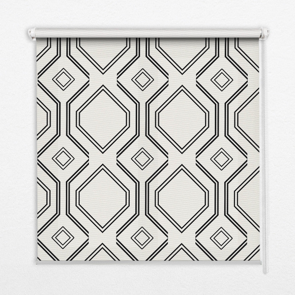 Fabric roller blind for window Rhombus illusion