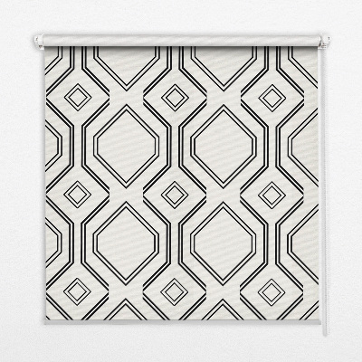 Fabric roller blind for window Rhombus illusion
