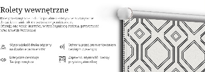 Fabric roller blind for window Rhombus illusion