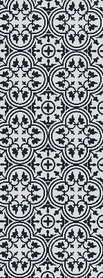 Blackout roller blind with Portuguese tile pattern