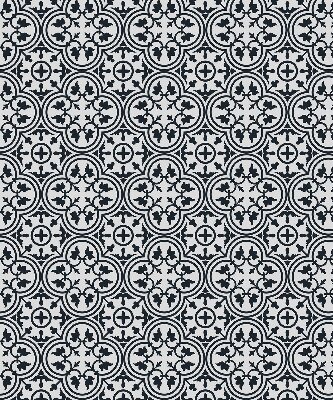 Blackout roller blind Portuguese tile
