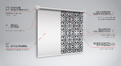 Blackout roller blind Portuguese tile