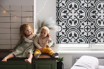 Blackout roller blind Portuguese tile